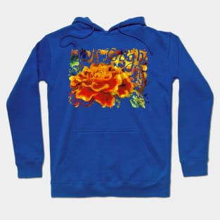 Van Gogh style. Red-yellow flower Hoodie